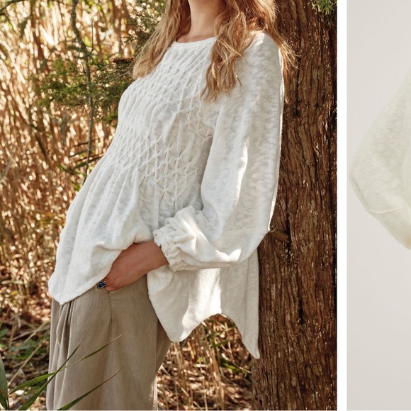 Free People Tops - NWOT Free People Snowbell Babydoll Top, XS/S
